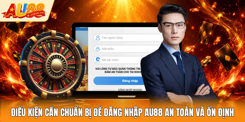 Điều kiện cần chuẩn bị để đăng nhập AU88 an toàn và ổn định